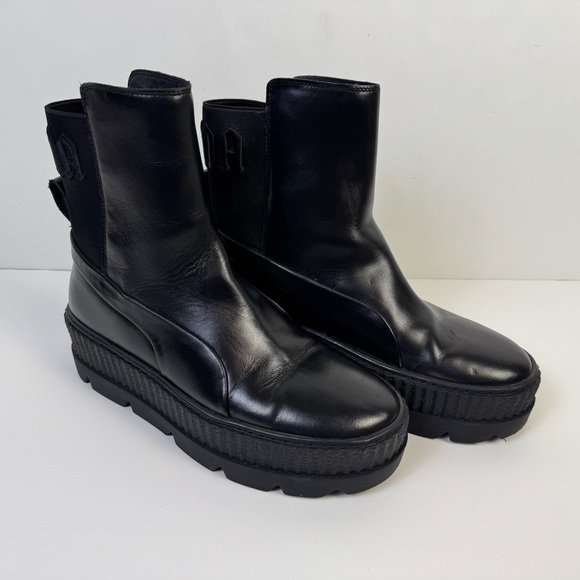 Fenty x Puma Chelsea Sneaker Boots Black Platform Creeper Sole 8.5 - Picture 14 of 14